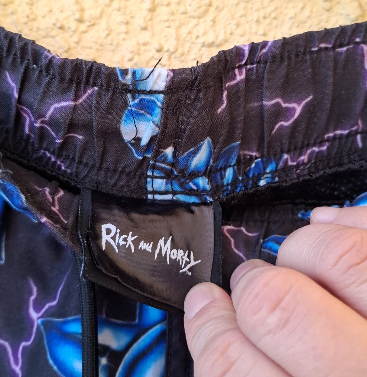 Czarne szorty kąpielowe Rick&Morty roz S
