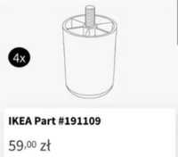IKEA 8szt nogi do sofy i podnóżka Vimle i innych 191109