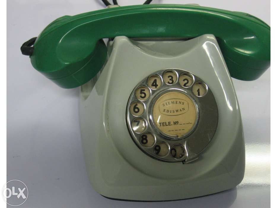 Telefone siemens ediswan Centenary Neophone verde cinza