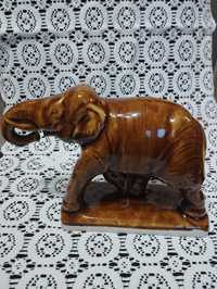 Słoń ceramiczny-brazowy
