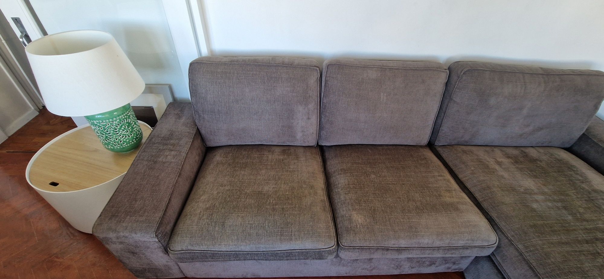Capa para sofá kivik 3 lugares com chaise longue
