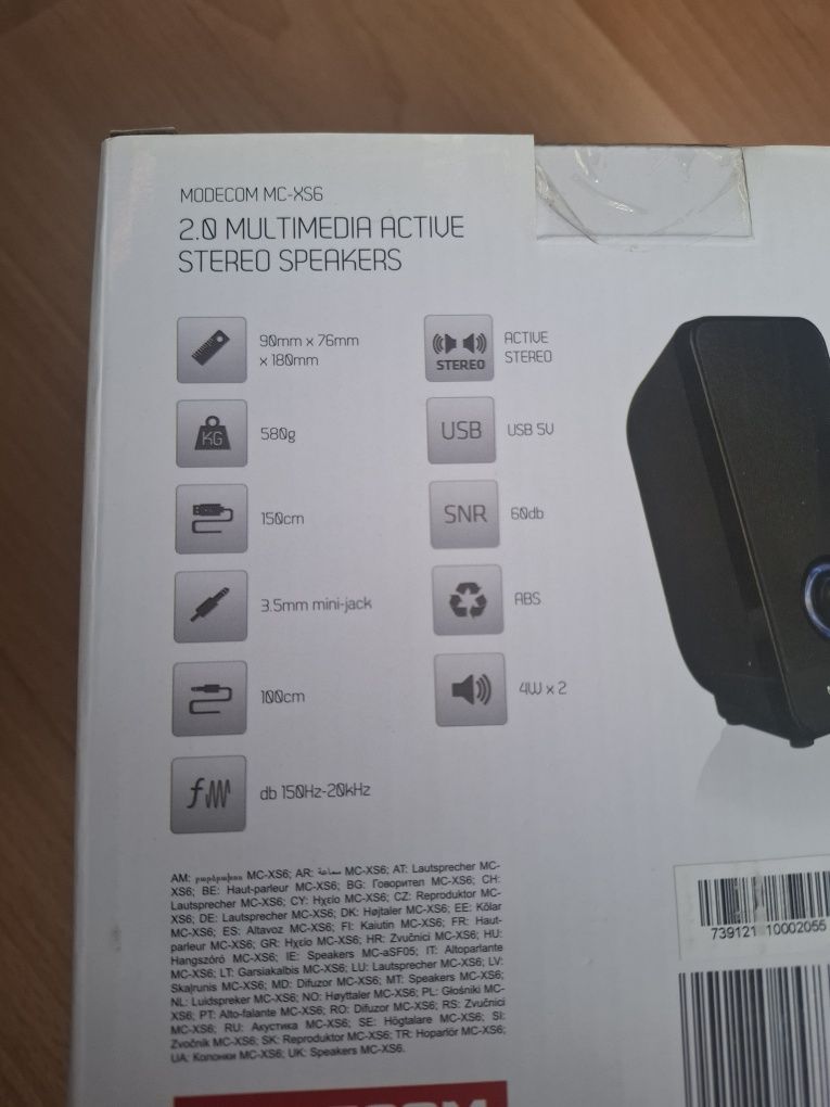 NOWE Głośniki Modecom MC-XS6 2.0 multimedia active stereo speakers