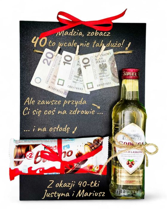 Ramka na pieniądze PREZENT 30 wcale nie tak dużo 40_50_60itd z oparcie