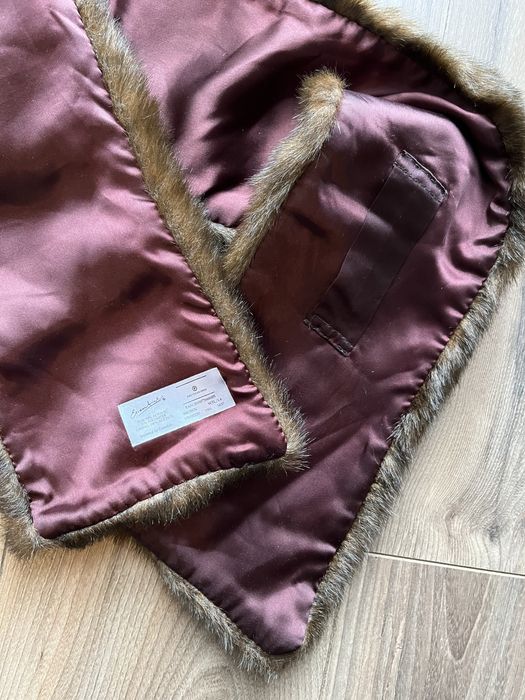 Brązowe Sztuczne futerko szalik