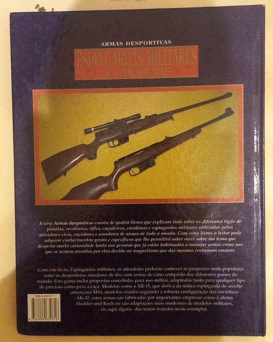 Livros sobre espingardas  militares.