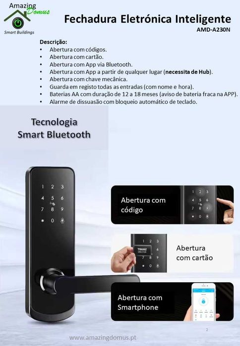 Fechaduras Inteligentes Smart Lock para Controlo de Acessos