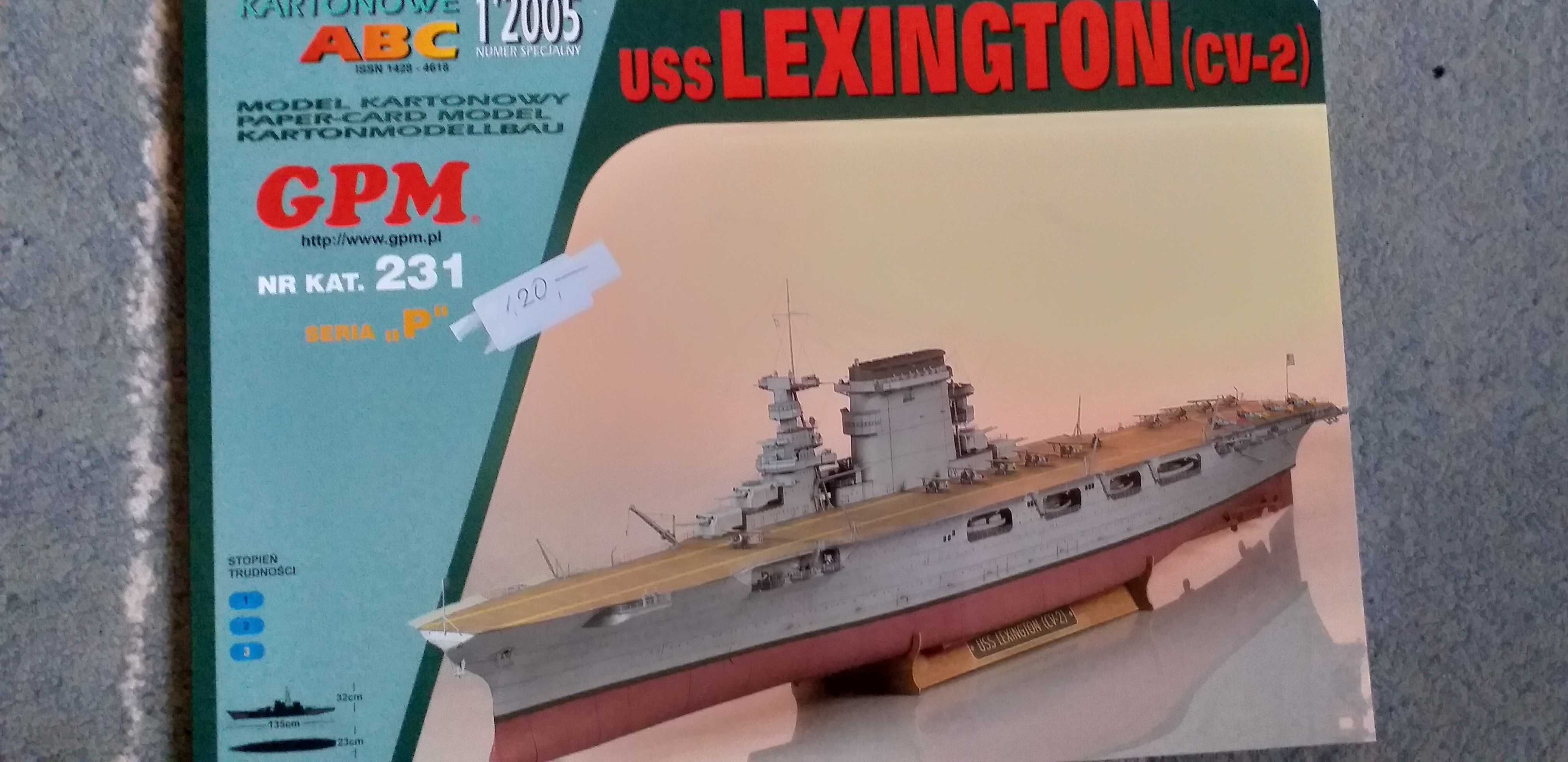 USS Lexington model kartonowy