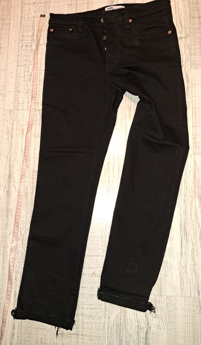 Spodnie jeansowe r. 38 czarne full length