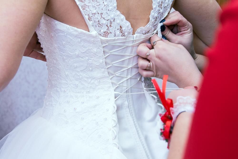 Свадебное платье, цвет айвори