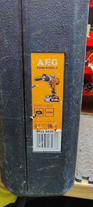 Wkrętarka AEG 18 BS18C LI-202C - 2x Aku 2ah Ładowarka Walizka