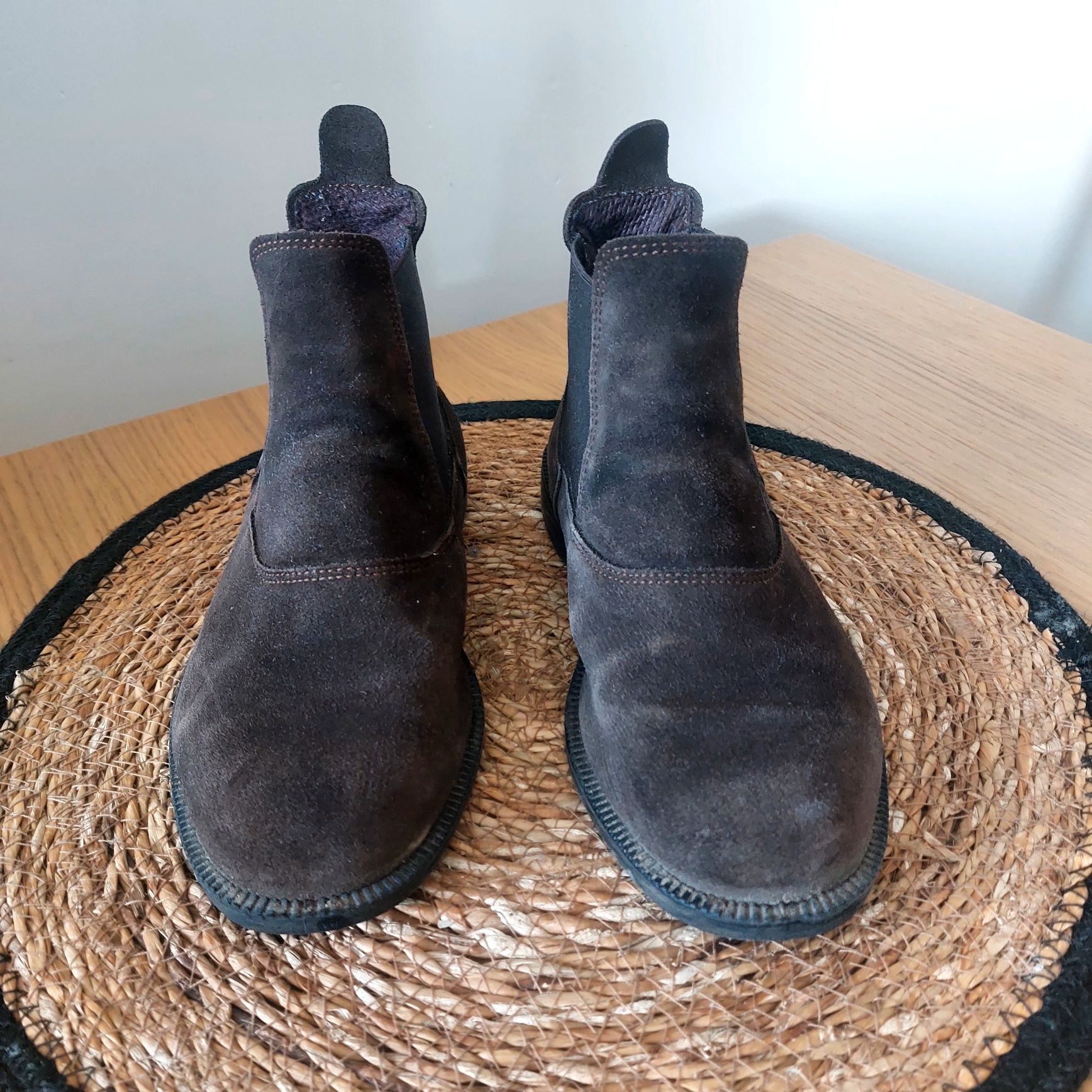 Sztyblety buty jeździeckie r 35 Fouganza classic  skóra bydlęca