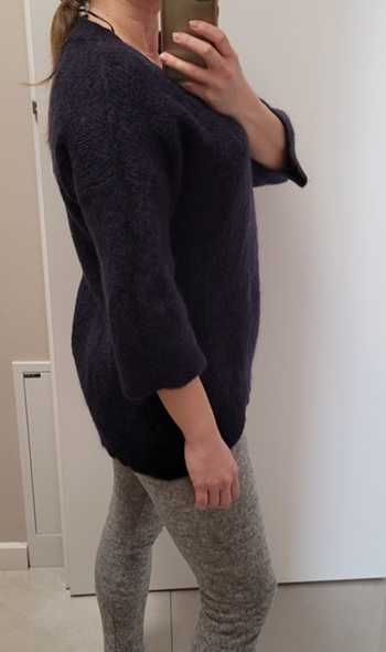 Granatowy sweter / pulower z moherem i wełną, Part Two, L (40)