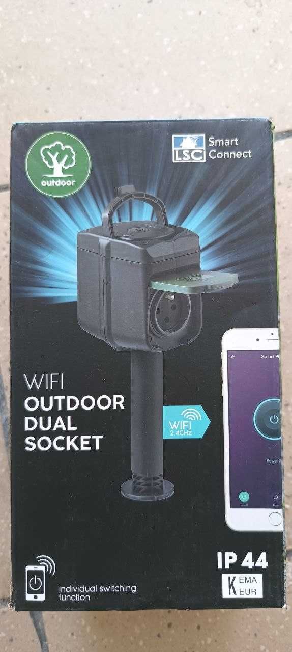 Gniazdo elektryczne, podwójne zdalnie sterowane LSC Smart Connect WIFI