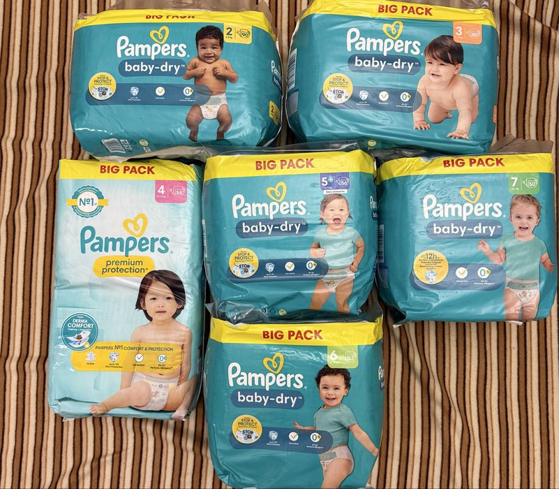 памперси Pampers 2,3,4,5,6,7