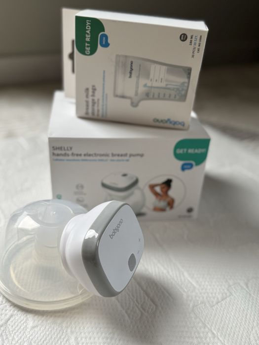 Електричний молоковідсмоктувач BabyOno Breast Pump Shelly + пакетики