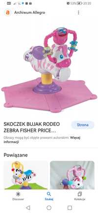 Skoczek fisher price zebra