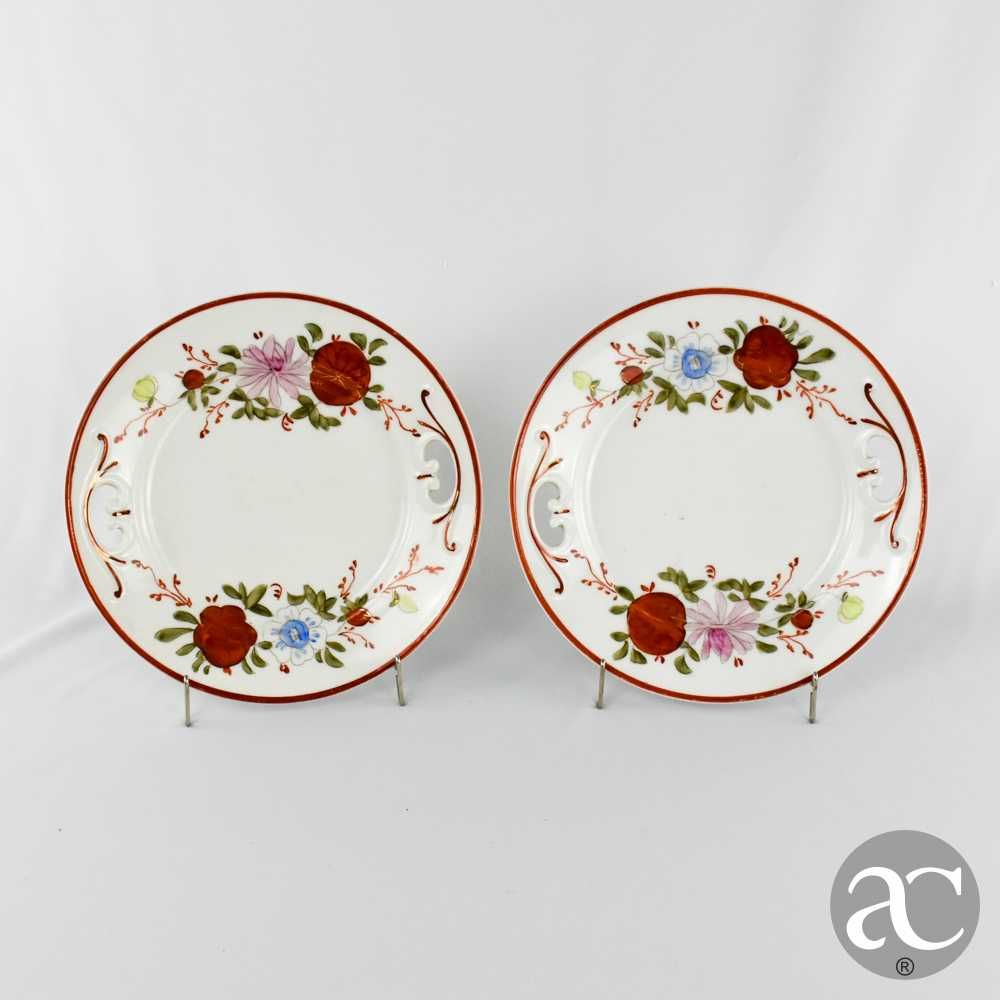 Par de pratos de bolo porcelana Vista Alegre
