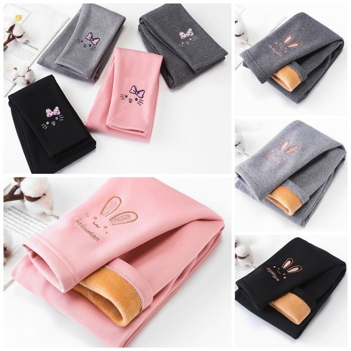 Дитячі теплі лосіни на флісі хутрі теплі легінси на міху для дівчинки