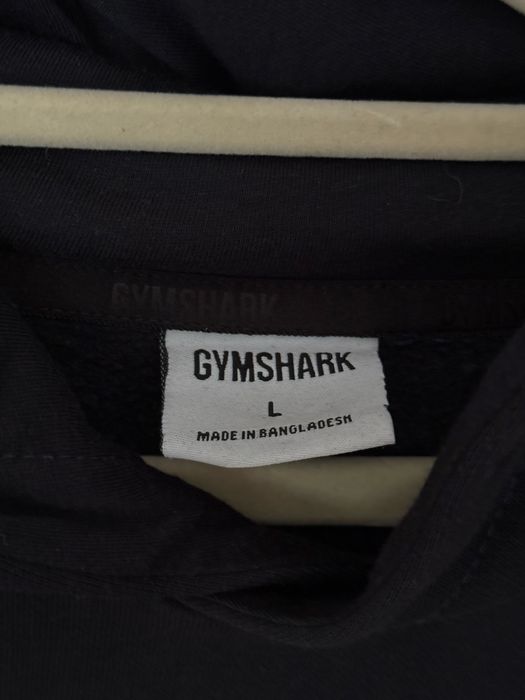 Bluza Gymshark L granatowa hoodie logowana siłownia sportowa