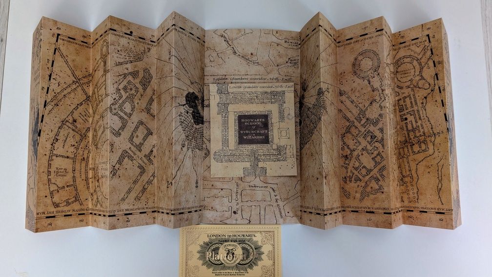 Гарри Поттер карта мародеров Marauders Map Hogwarts книга harry potter