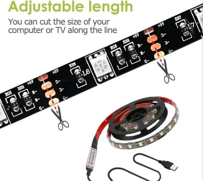 Fita LED com Comando e Entrada USB - Várias Cores - 3 Metros - NOVA