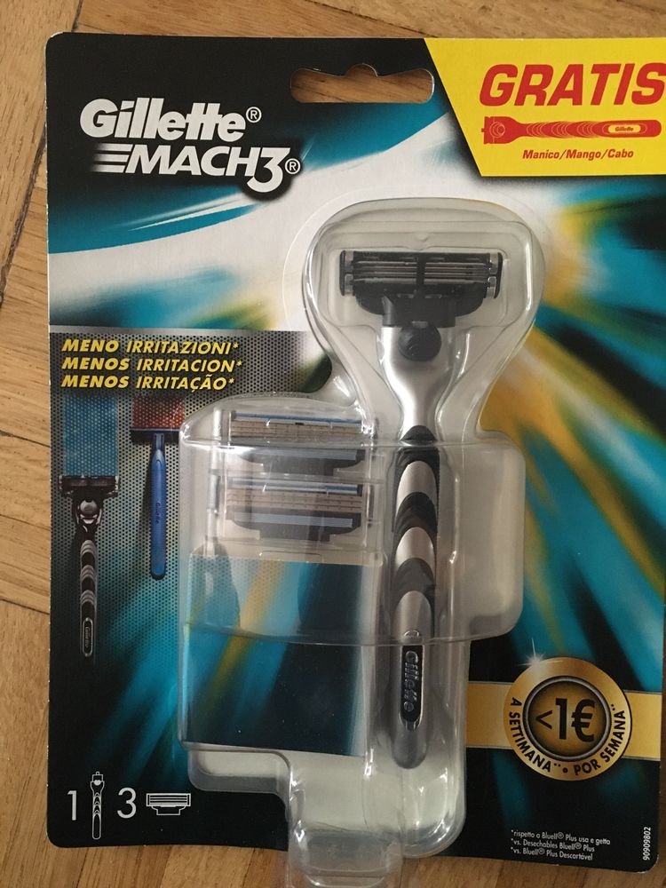 Maszynka Gillette Mach3 plus cztery wkłady ostrza