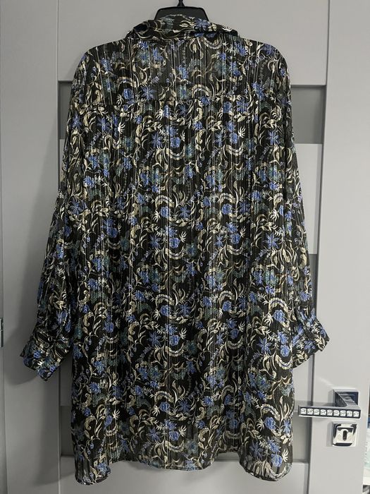 Fransa sukienka kwiaty srebrna nitka roz.44