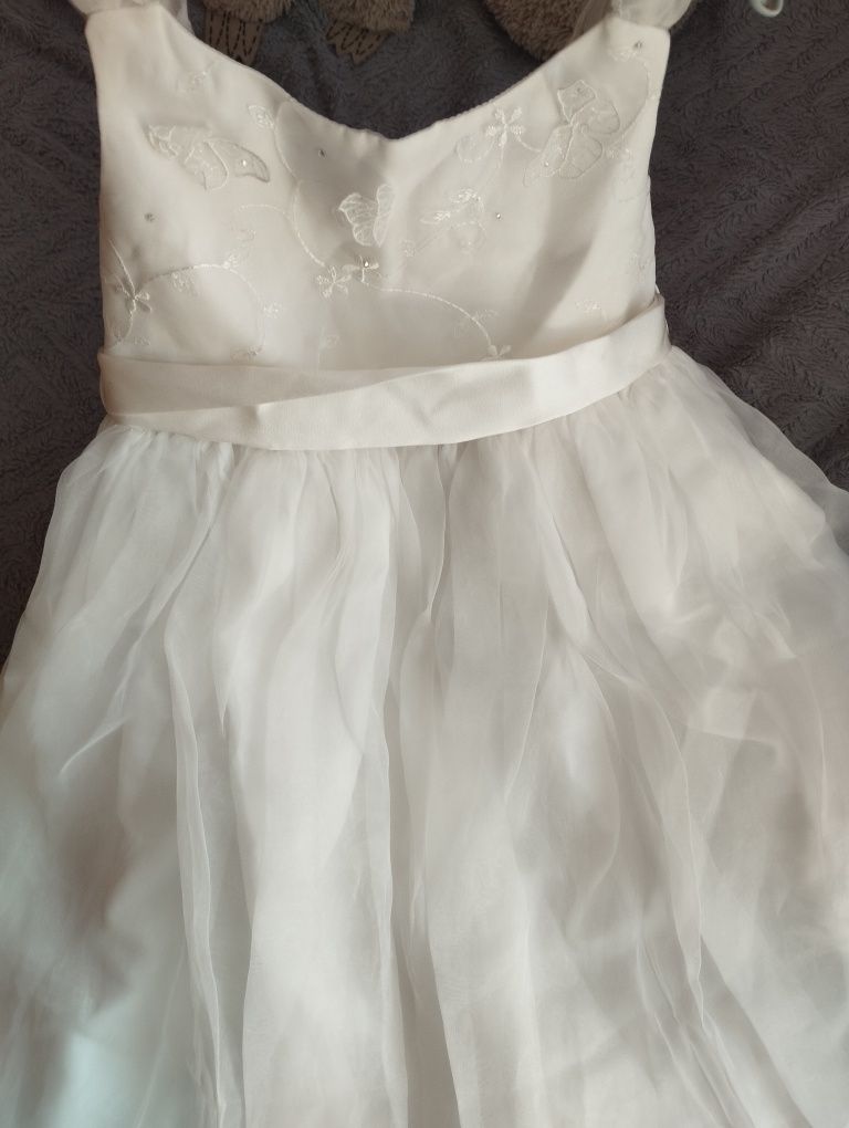 Нарядное белое біле платье плаття принцессы снежинки сніжинка на 4 год