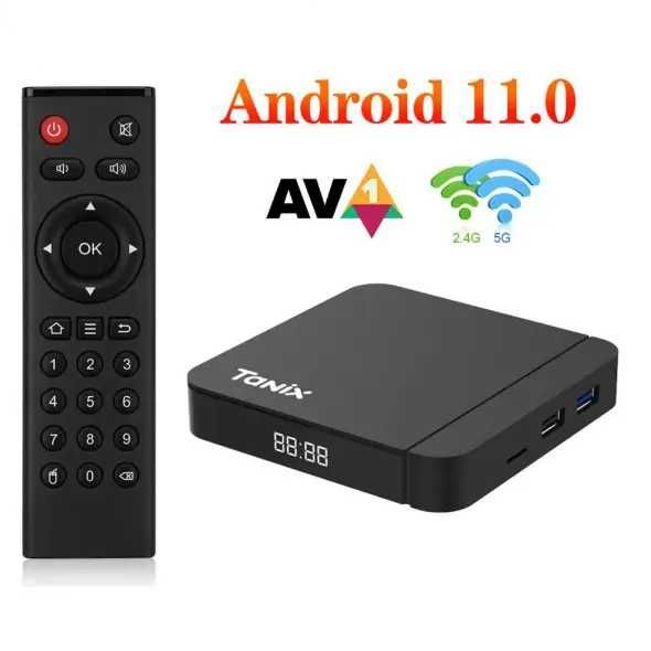 Приставка мультимедійна Tanix W2 2/16Gb Android 11 TV Box S905W2 AV1