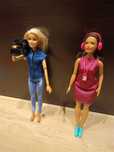 2 lalki Barbie kamerzystka i reporterka tv