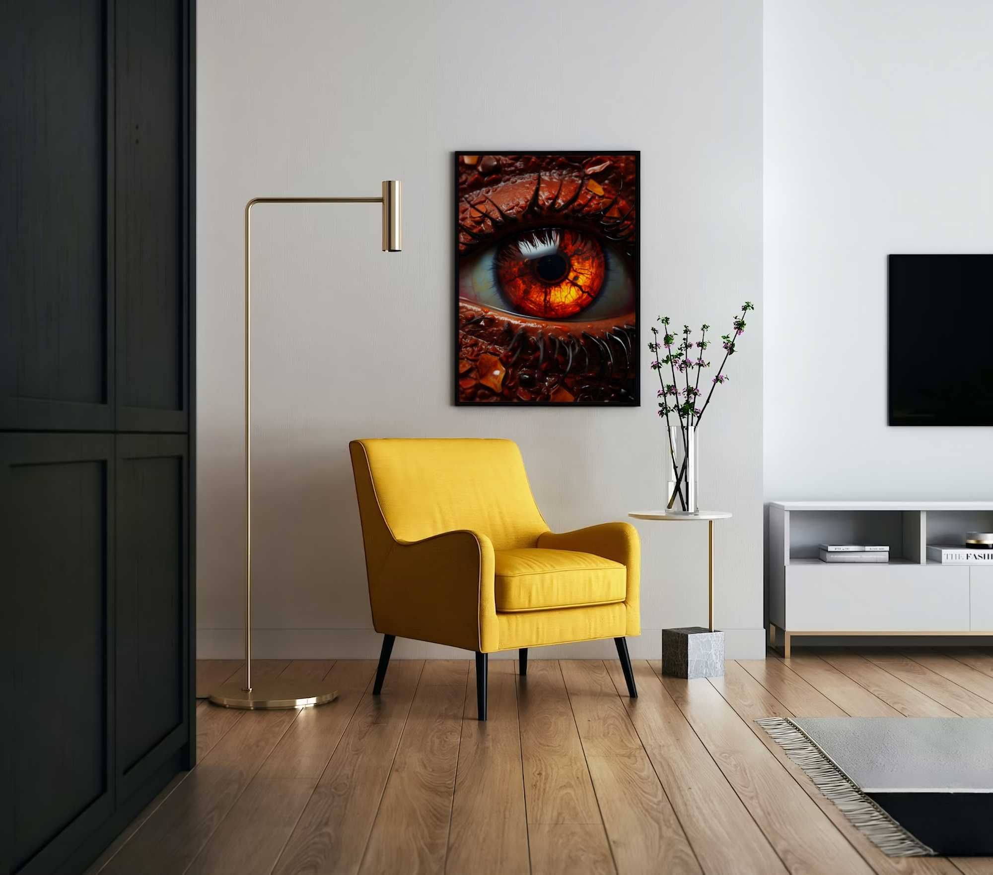 Plakat na Ścianę Obraz Demoniczne Czerwone Oko Art 40x60 cm Premium