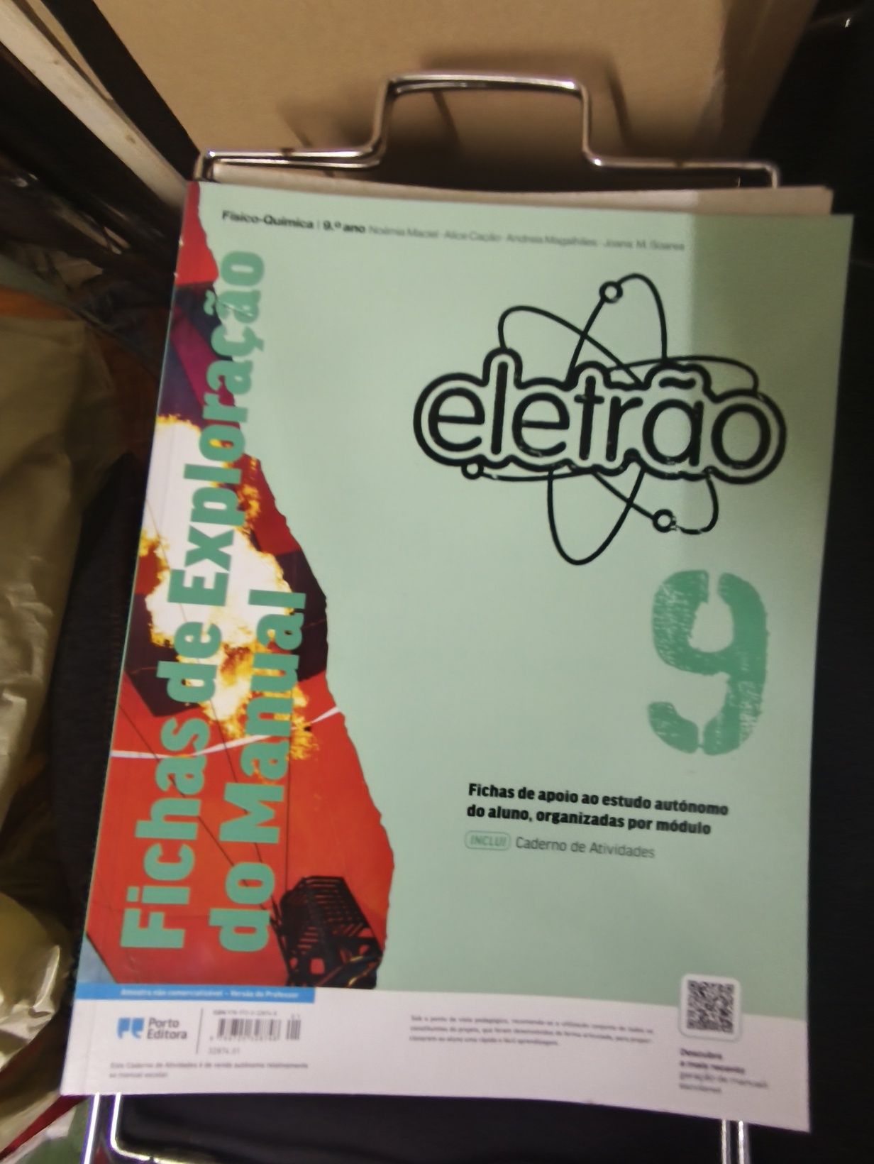 Electrão 9 (manual e ca  do professor+fichas+testes extra) COM SOLUÇÕE