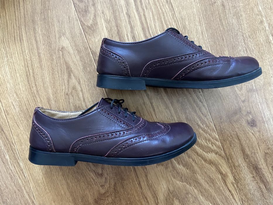 Кожаные туфли оксфорды р.37