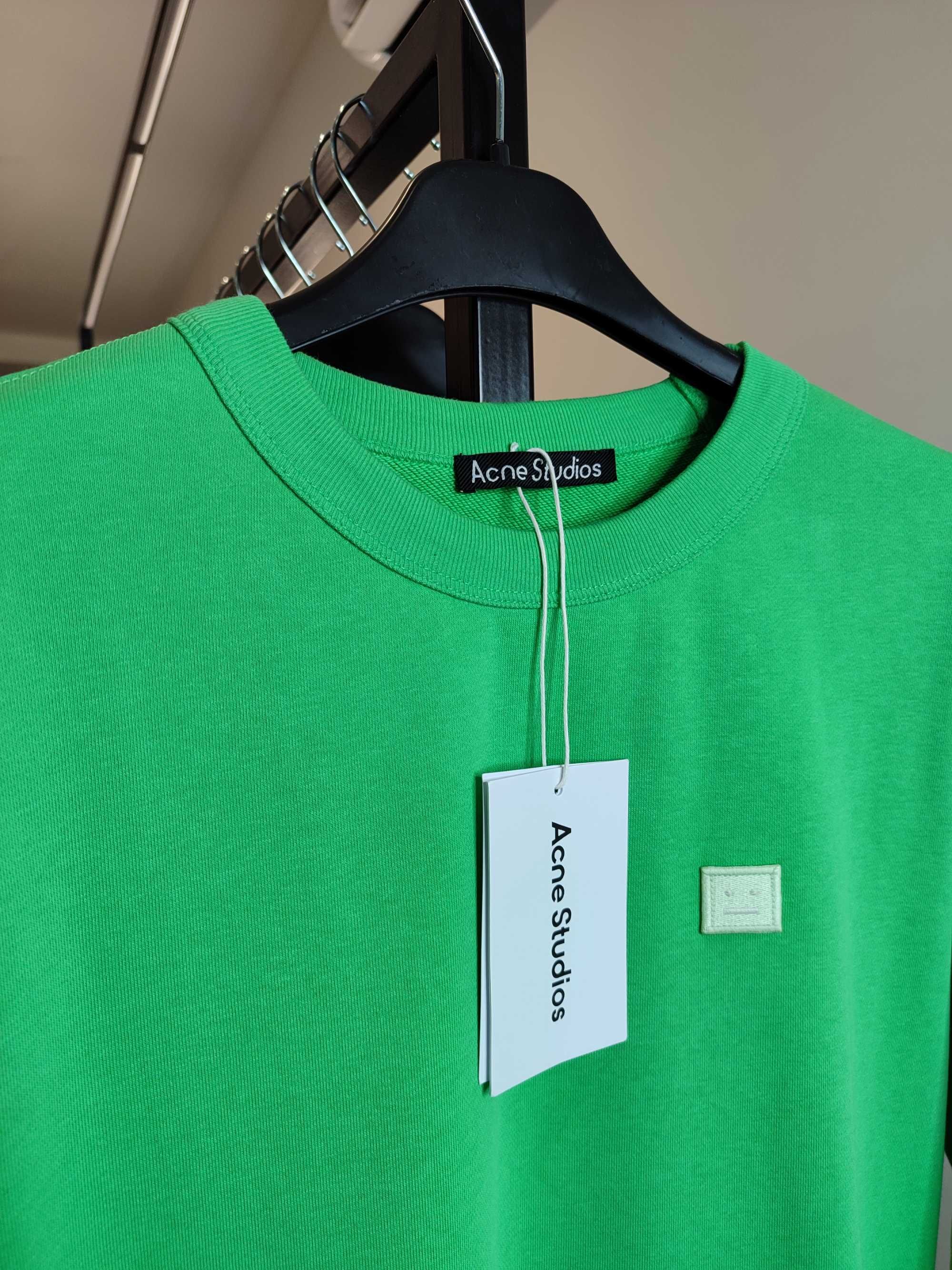 Світшот Acne Studios Face Patch Crewneck Sweatshirt Green
