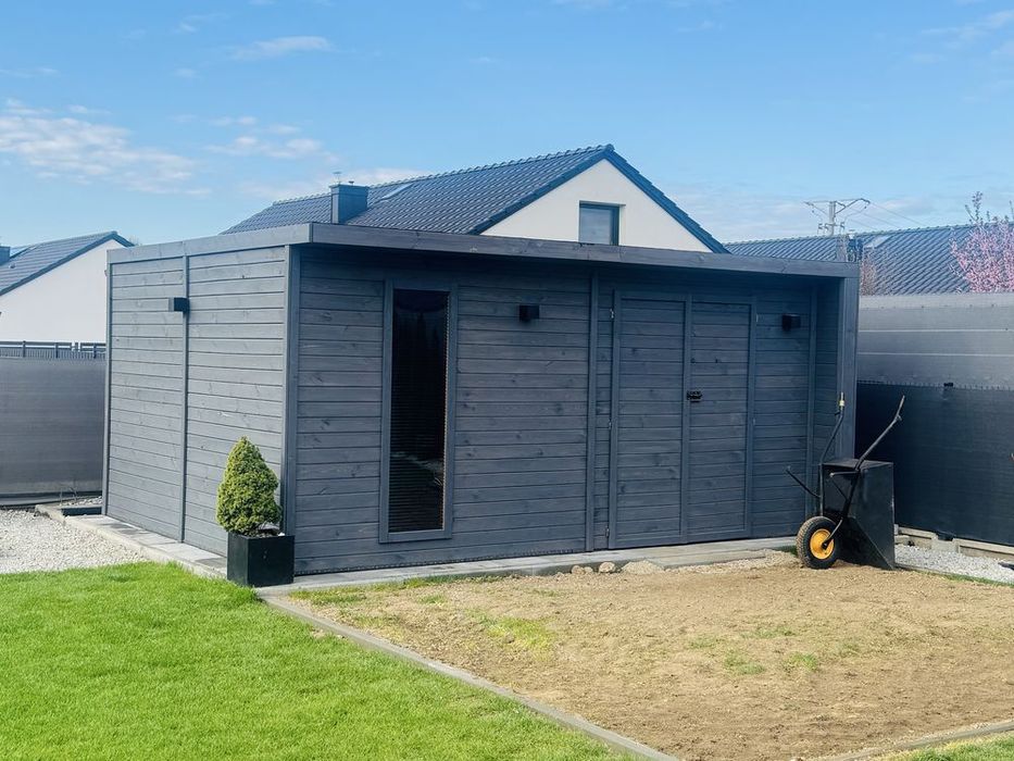 Nowoczesny domek narzedziowy ogrodowy gospodarczy