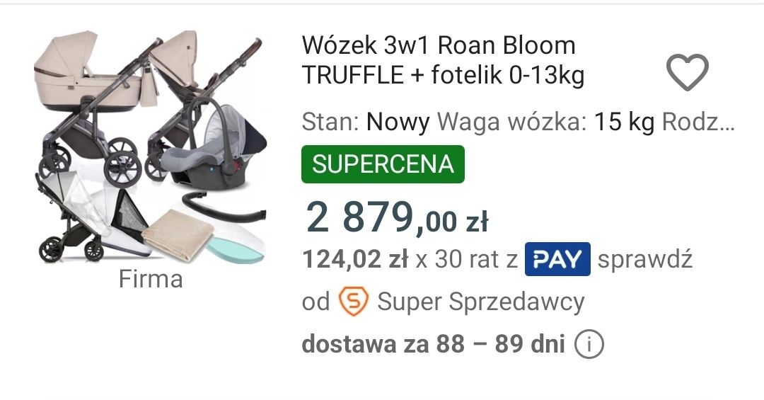 Wózek 3w1 Roan Bloom