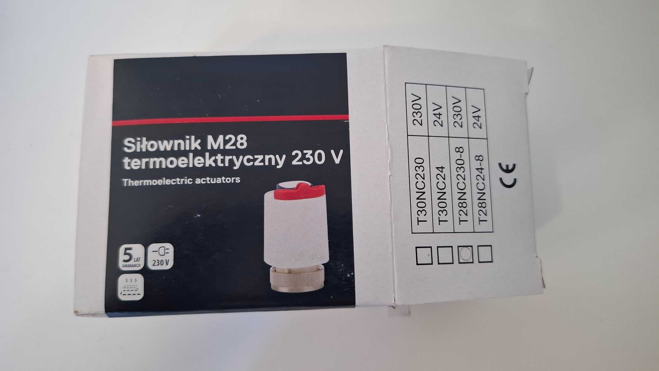 Siłownik M28 termoelektryczny 230V Salus T28NC230-8 3 szt