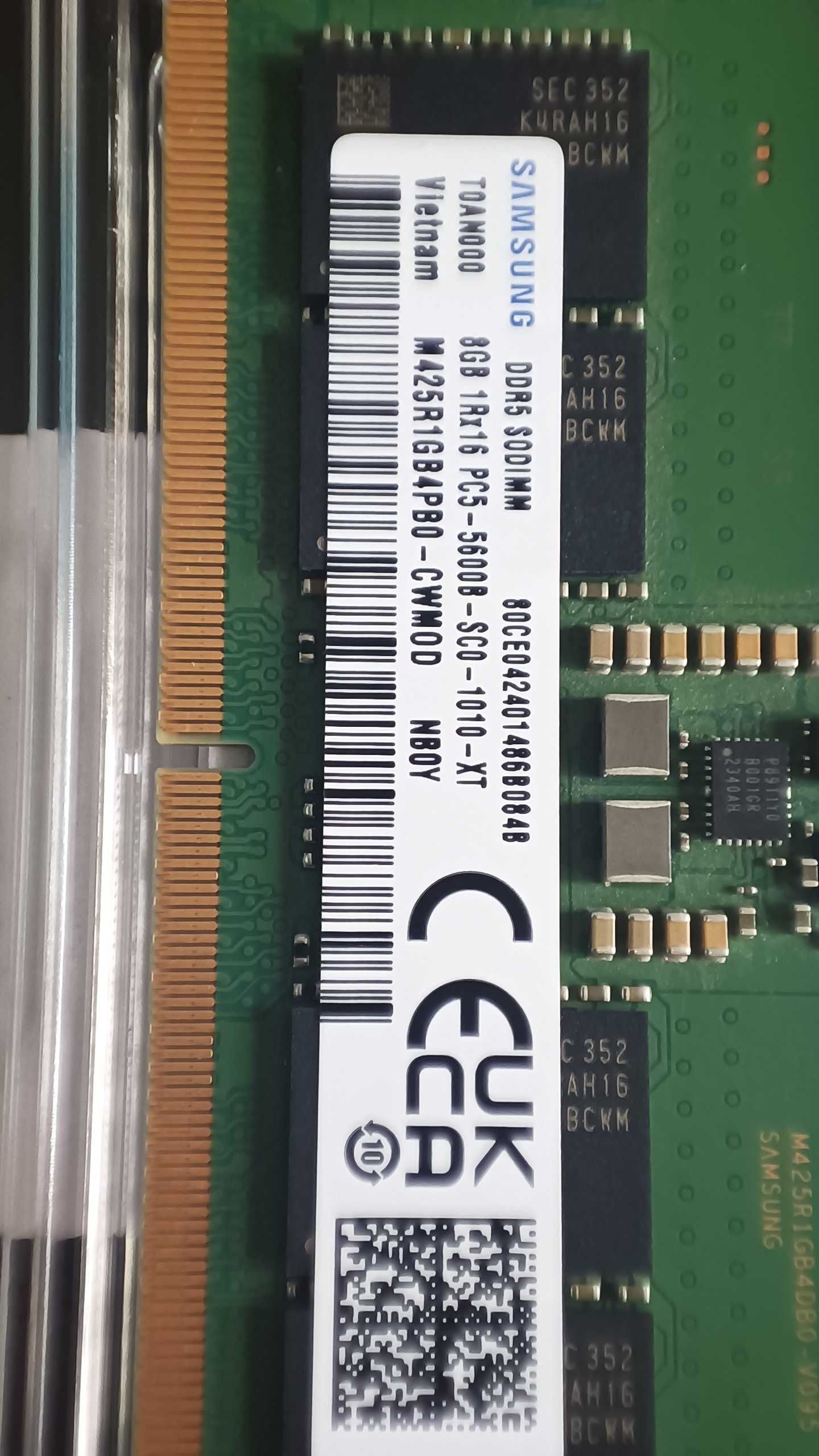 Оперативна пам'ять ddr5 SODIMM 5600B - 8GB Samsung ОЗП/ОЗУ