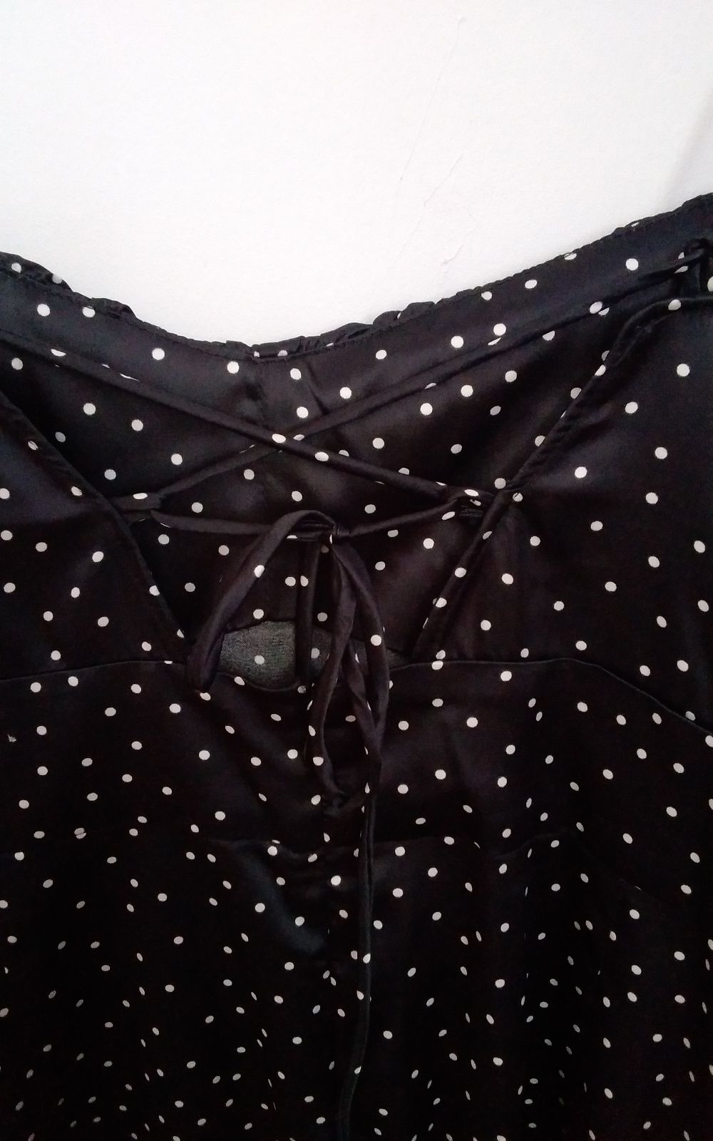 Vestido preto bolinhas ZARA t. XL