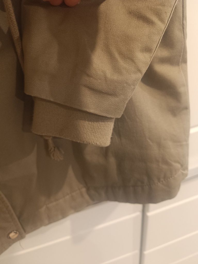 Płaszcz Kurtka przejściowa parka H&M khaki rozmiar M/L stan bardzo d