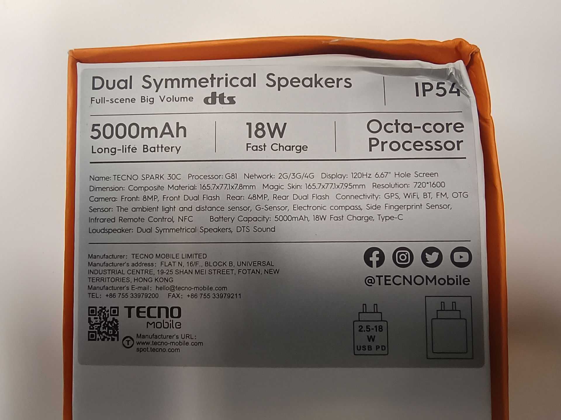 Smartfon Tecno Spark 30C 4/128GB Czarny