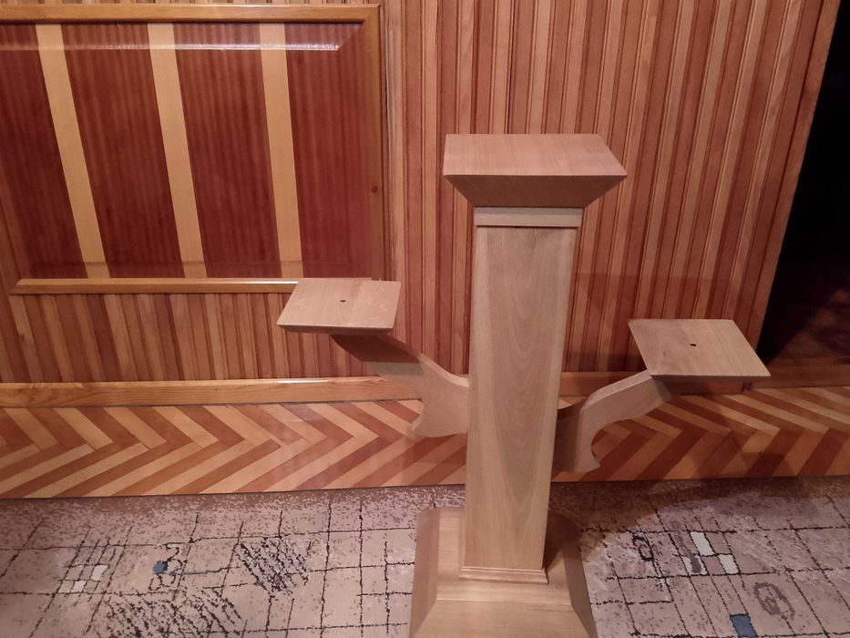 Kwietnik drewniany dębowy