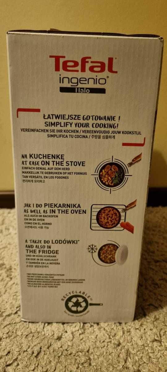 TEFAL Ingenio Halo 2x garnki rondle 16 20cm nowe