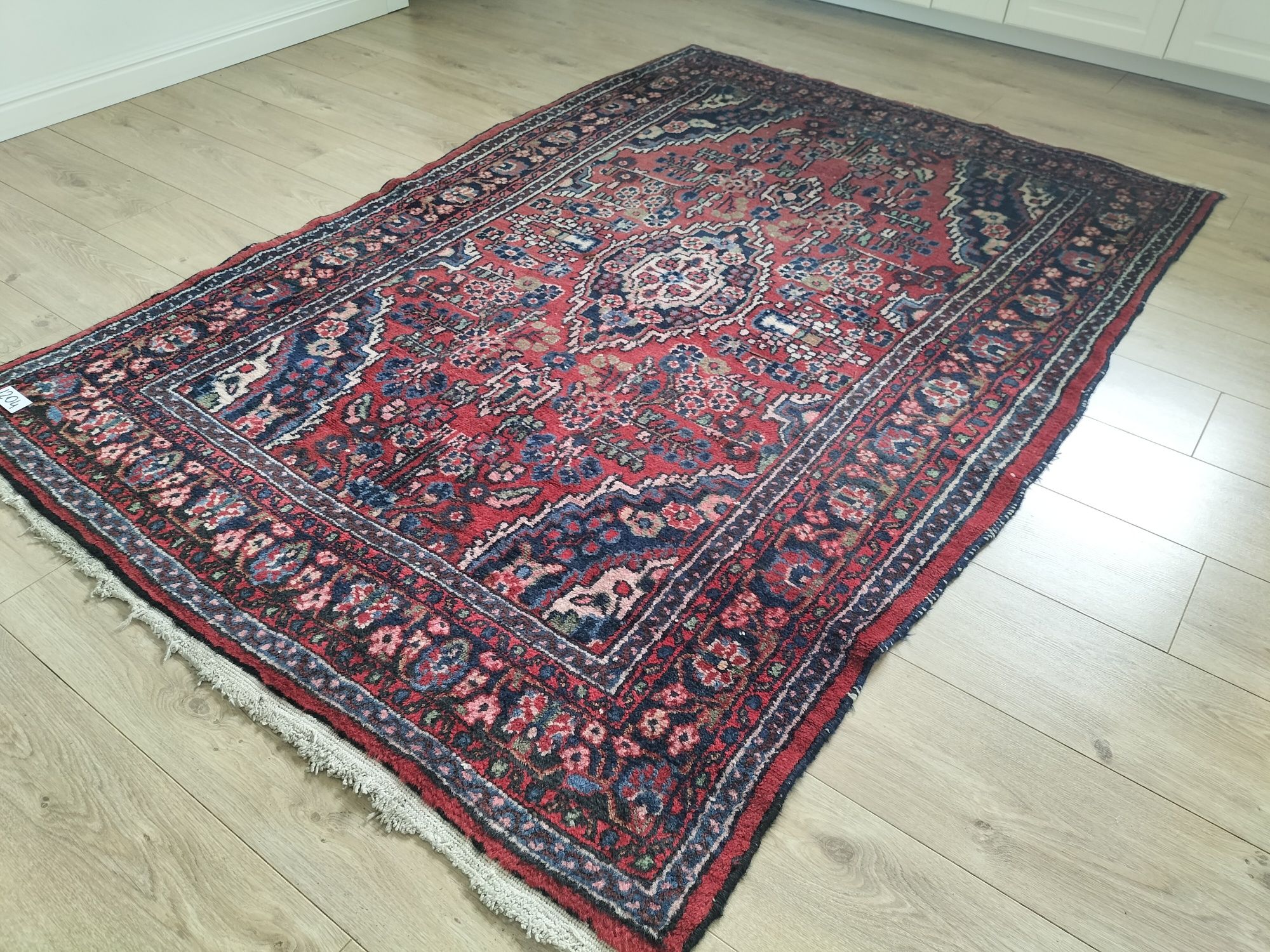 Przepiękny antyczny Irański wełniany dywan Hamadan 130x200cm nr 1204