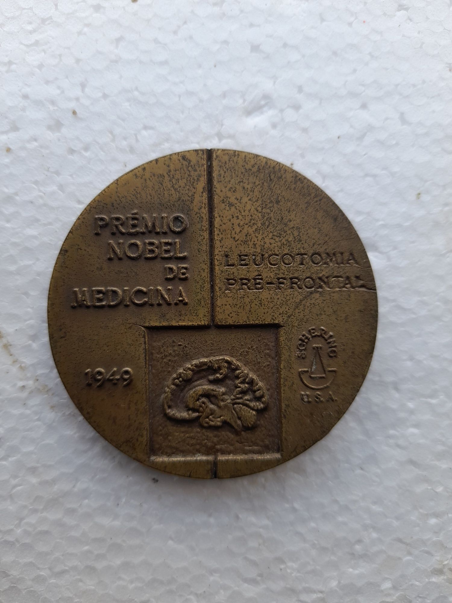 Medalha em bronze de Egas Moniz