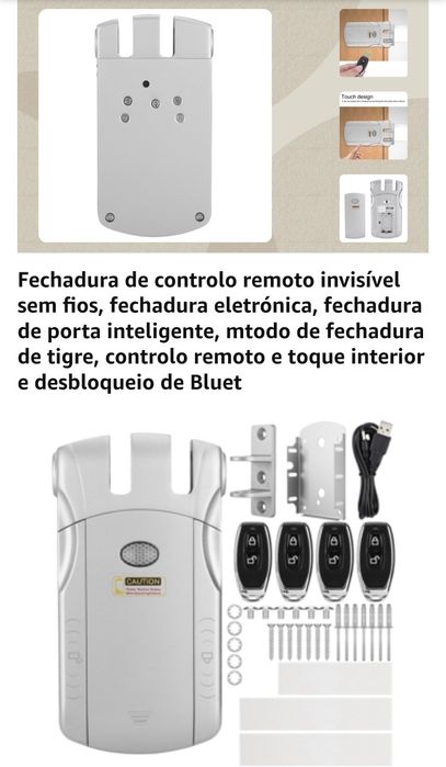 Fechadura eletrónica p/porta