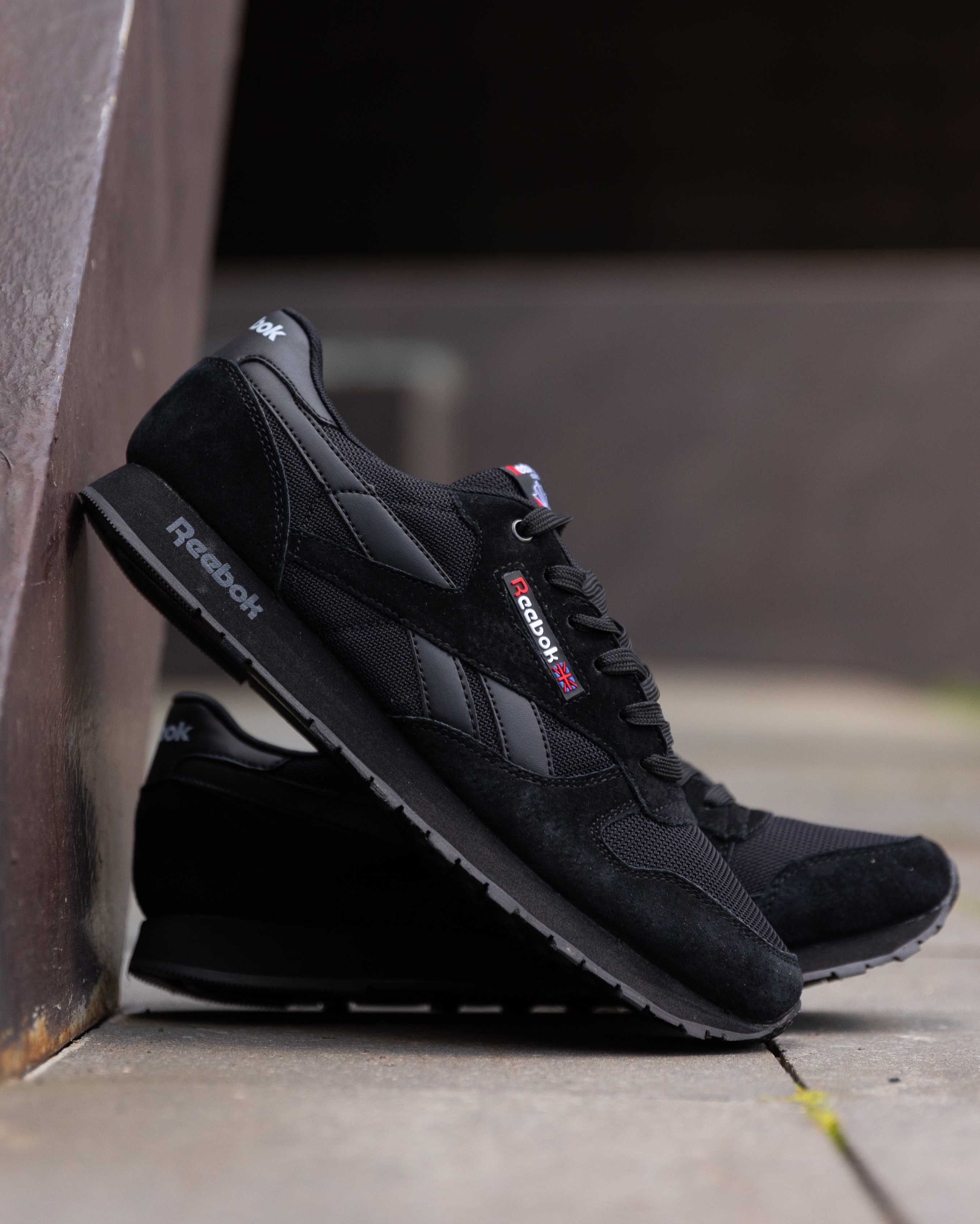 Кроссовки мужские Рибок Reebok Classic Leather Triple Black