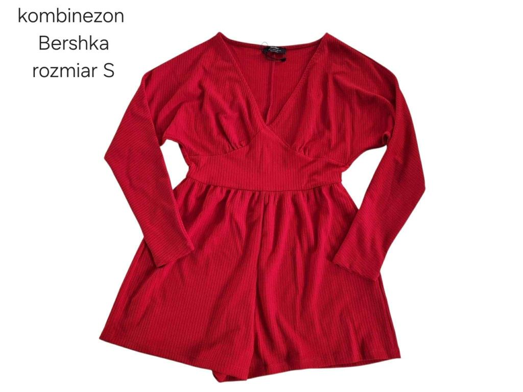 Czerwony kombinezon bershka rozmiar S 36