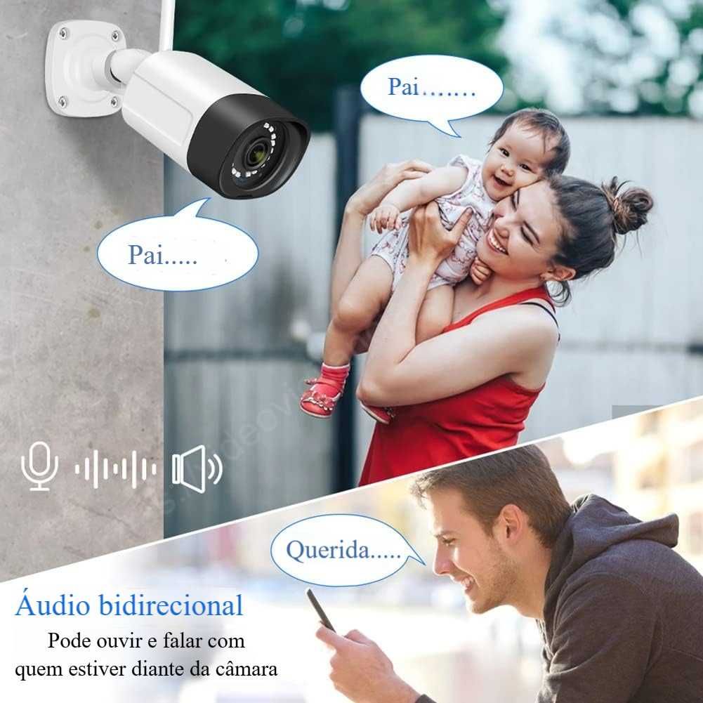 Conjunto ‼️ 8 Canais ‼️ 8 Câmaras ‼️ WiFi ‼️ 3MP ‼️ Deteção Movimento