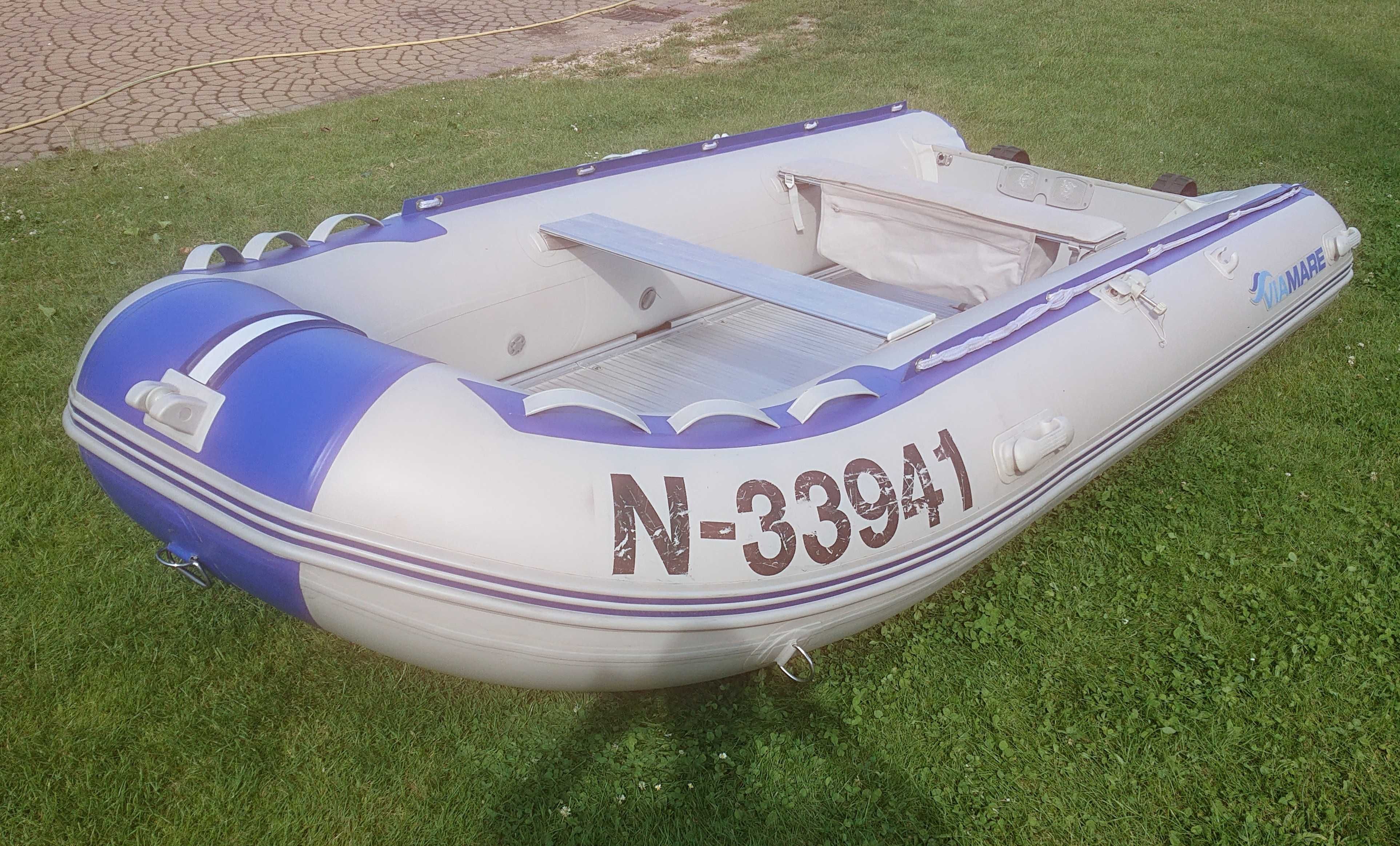 Ponton morski Viamare 380S z silnikiem Yamaha f9.9, bimini,koła